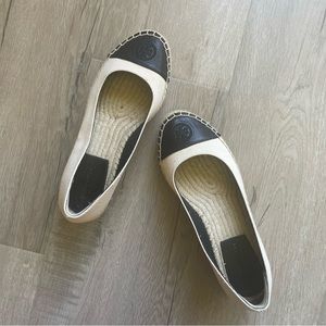 Tory Burch | Color-Blocked 50 mm Espadrille Cream/Perfect Black